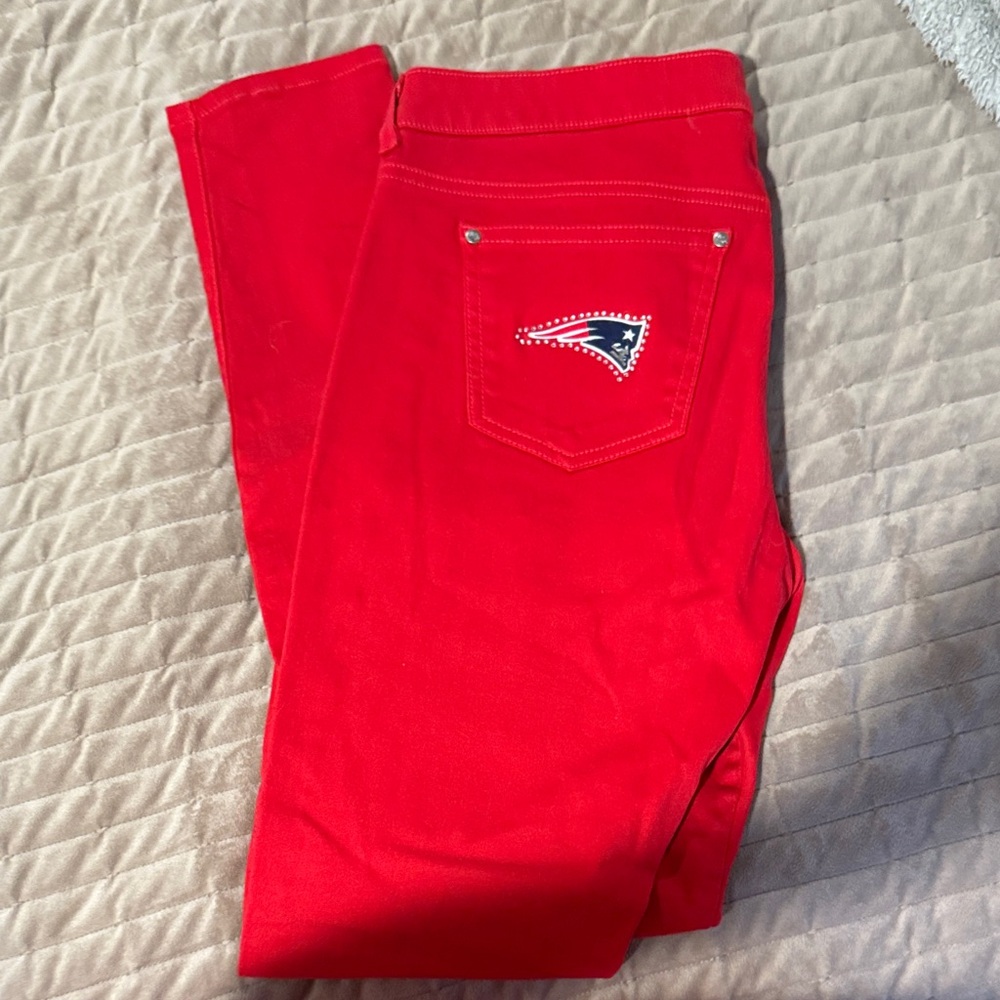 Vibrant Red Skinny Pants